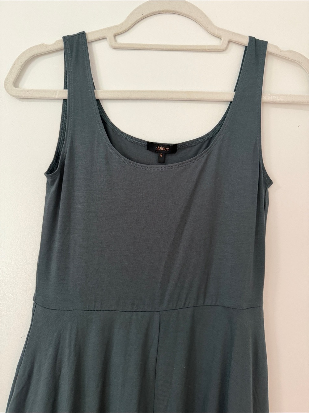 Quince Tencel Jersey Fit & Flare Dress Dark Olive - Picture 3 of 12